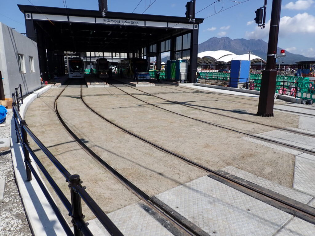 鹿児島駅前停留場整備事業に伴う軌道施設新設工事