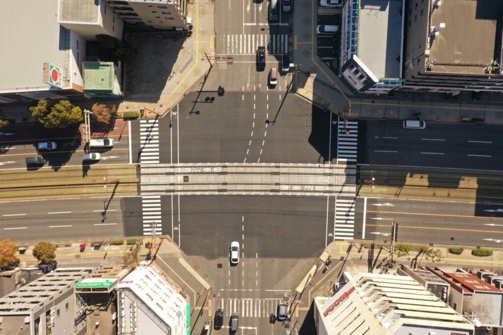 騎射場交差点 軌道改良 竣工